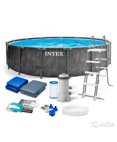 Intex 26742 (457x122სმ) კარკასული აუზი
