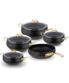 Lines Black 5in1 გრანიტის ქვაბები უკანტო