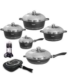 Dessini-ს იტალიური ქვაბების და ტაფის ნაკრები 22PCS