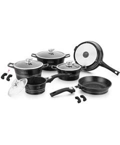 Royalty Line-ს გრანიტის ქვაბების ნაკრები RS_ES2014M Black