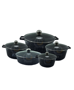 Uakeen-ის ბიო გრანიტის ქვაბები 5IN1 Black