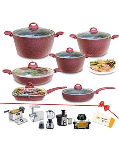 Berllong-ის ბიო-გრანიტის ქვაბების ნაკრები 6in1 Lava Stone