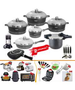 Dessini-ს იტალიური ქვაბების და ტაფის ნაკრები 31PCS