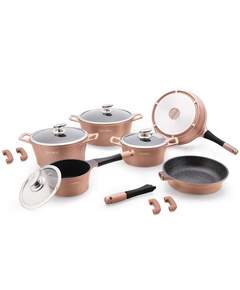 Royalty Line-ს გრანიტის ქვაბების ნაკრები RS_ES2014 Brown