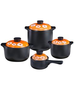 (AL)Berllong-ის ნატურალური ქვის ქვაბების ნაკრები 4IN1 Orange