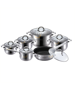 Kaiserhoff 6in1 Silver უჟანგავი ფოლადის ქვაბები