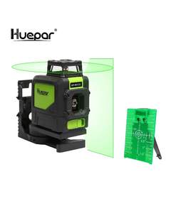 Huepar-ის ლაზერული თარაზო 3D 3x360° მწვანე ნათებით 6908215161188