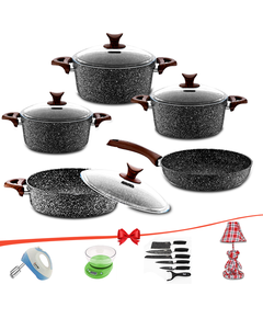 TAC-ის გრანიტის ქვაბები 5in1 Black