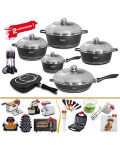 Dessini-ს იტალიური ქვაბების და ტაფის ნაკრები 22PCS