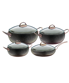 Oncu-ს გრანიტის ქვაბები 4in1 (Black)