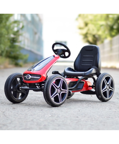 ბავშვთა პედლებიანი რკინის კარტინგი N123R, ფერი: წითელი