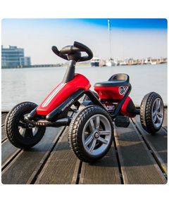 ბავშვთა პედლებიანი რკინის კარტინგი 3188-R, ფერი: წითელი