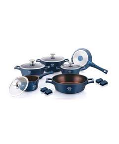 Royalty Line-ს გრანიტის ქვაბების ნაკრები MS1014D BLUE