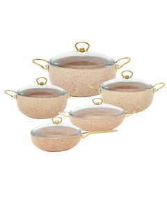 Oncu-ს გრანიტის ქვაბები 5in1 (Beige)