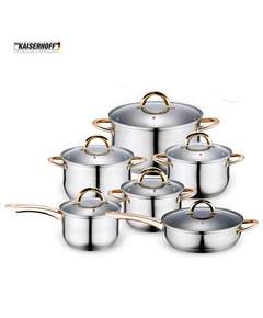 Kaiserhof 6in1 Gold უჟანგავი ფოლადის ქვაბები