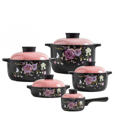 Berllong ნატურალური ქვის ქვაბების ნაკრები 5IN1 pink