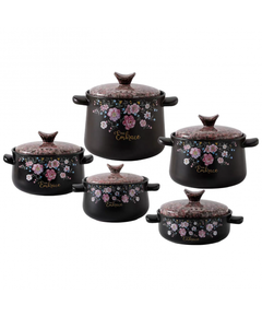 Berllong ნატურალური ქვის ქვაბების ნაკრები 5IN1 Brown