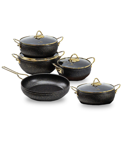 Evita Black 5IN1 გრანიტის ქვაბების ნაკრები