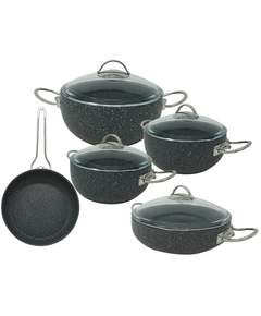 Evident Grey 5IN1გრანიტის ქვაბების ნაკრები