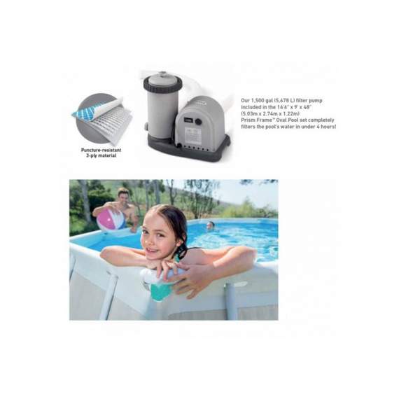 Intex 26798np (610x3.05x122სმ) კარკასული აუზი, 3 image