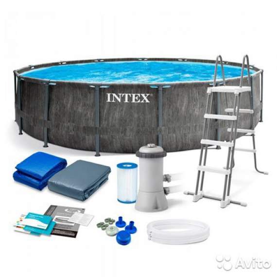 Intex 26742 (457x122სმ) კარკასული აუზი