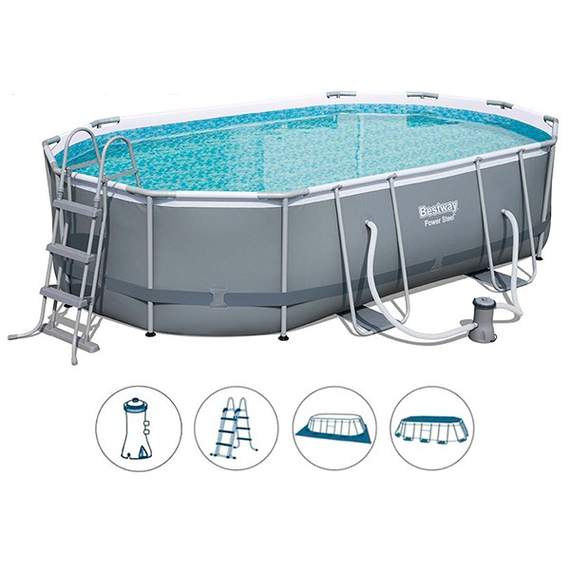 Bestway 56448 (488x305x107სმ) კარკასული აუზი