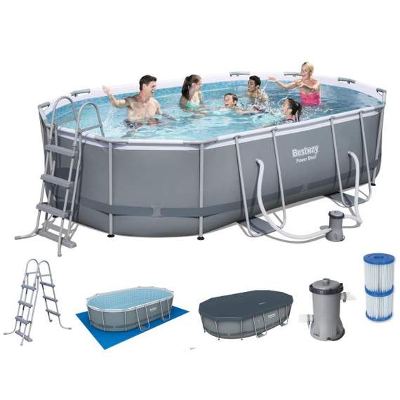 Bestway 56448 (488x305x107სმ) კარკასული აუზი, 3 image