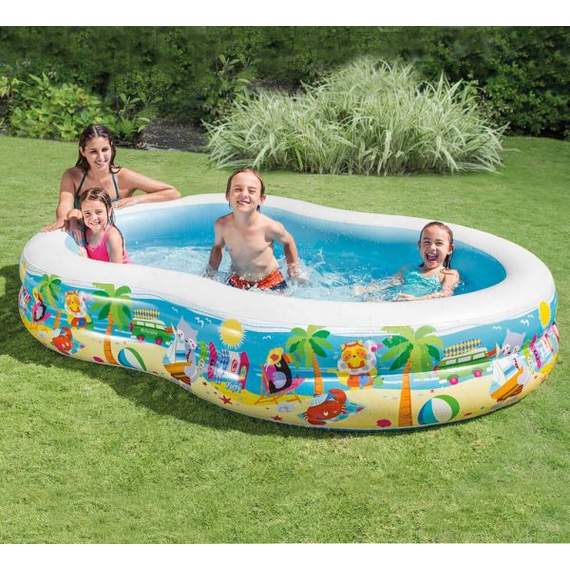 Intex 56490 (262*160*46სმ) აუზი ოვალური პალმებით, 2 image