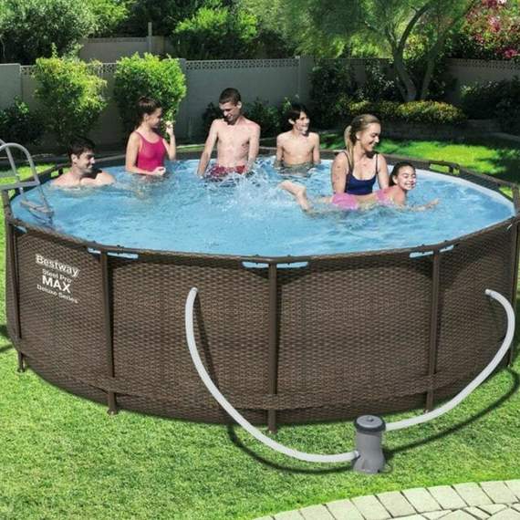 Bestway 56709 მრგვალი კარკასული აუზი 3.66m x 1.00m  9150ლ ფილტრით და კიბით, 6 image