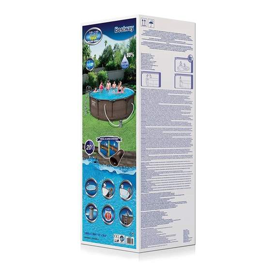 Bestway 56709 მრგვალი კარკასული აუზი 3.66m x 1.00m  9150ლ ფილტრით და კიბით, 8 image