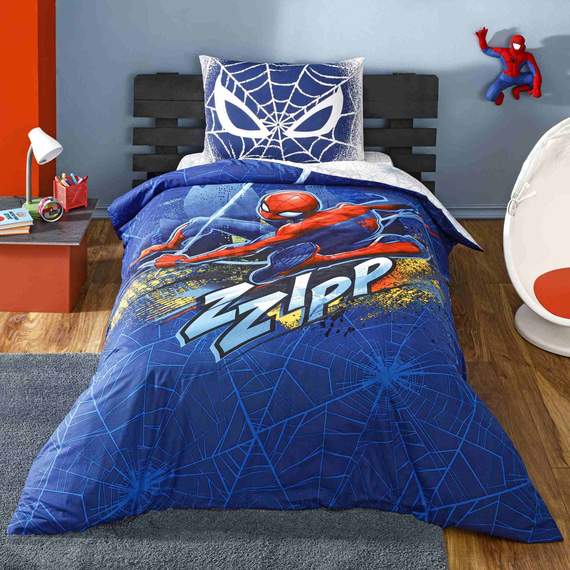 Tac Spider Man Blue City Cotton საბავშვო თეთრეული