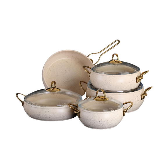 Lines Cream 5in1 გრანიტის ქვაბები უკანტო