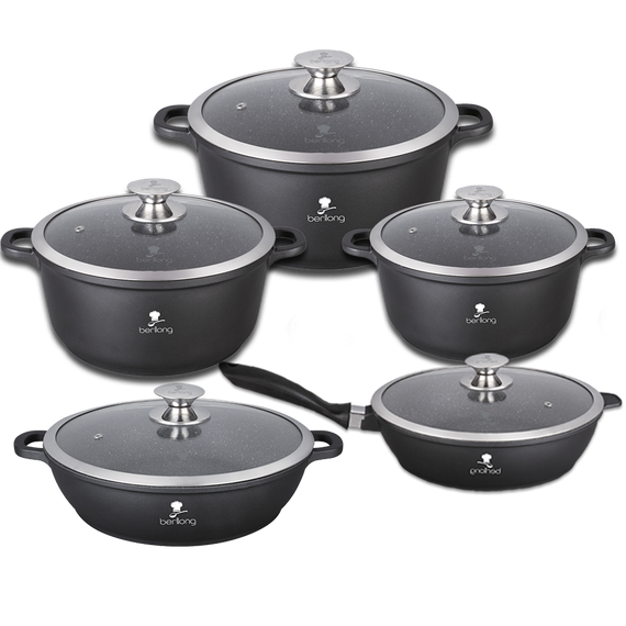 Berllong 5IN1 Classic ბიო-გრანიტის ქვაბების ნაკრები, 2 image