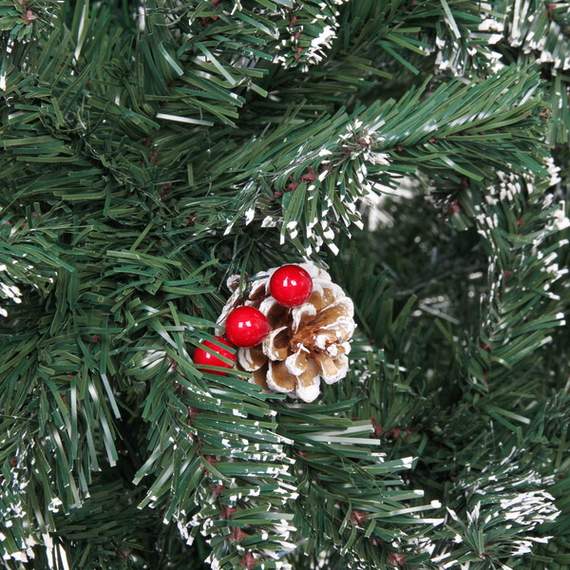 ნაძვის ხე S720-210 თოვლით და გირჩებით 210 სმ, 5 image