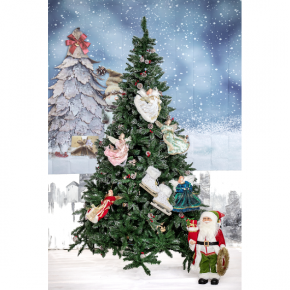 ნაძვის ხე S720-240 თოვლით და გირჩებით 240 სმ, 2 image