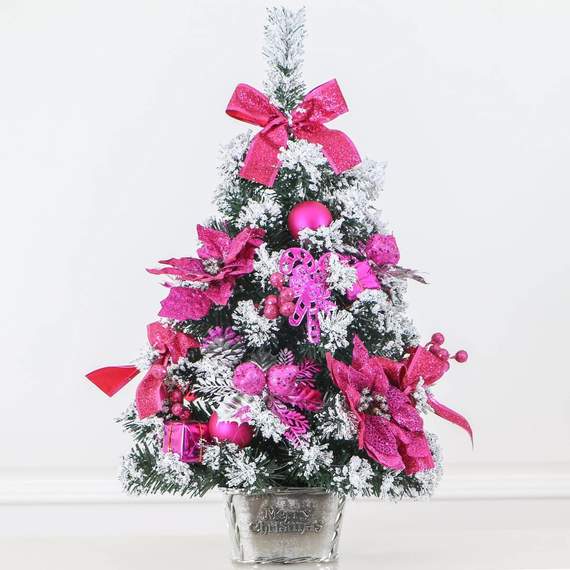 ნაძვის ხე Ss2134f-45 მორთული ქოთანში 45 სმ