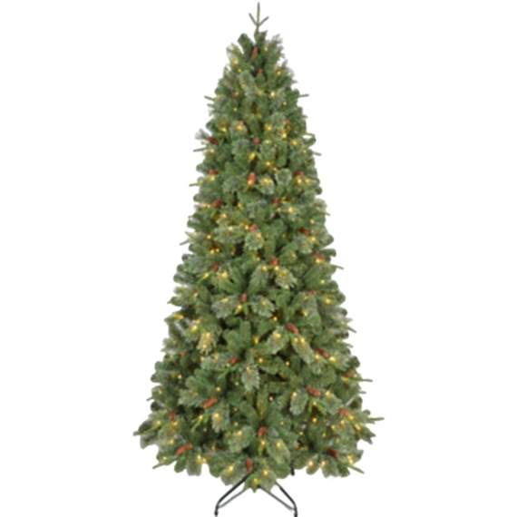 ნაძვის ხე Melissa 225 გირჩებითა და ნათურებით 225 სმ