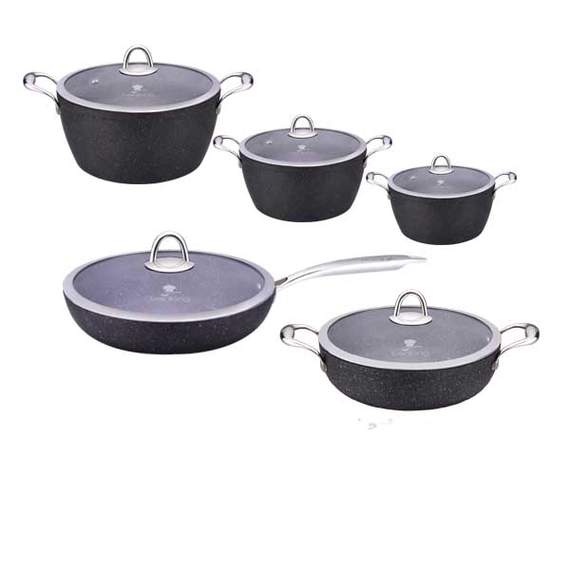 Berllong-ის ბიო-გრანიტის ქვაბების ნაკრები 5IN1 Titan