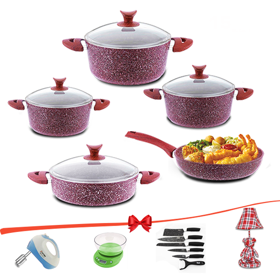 TAC-ის გრანიტის ქვაბები 5in1 Violet