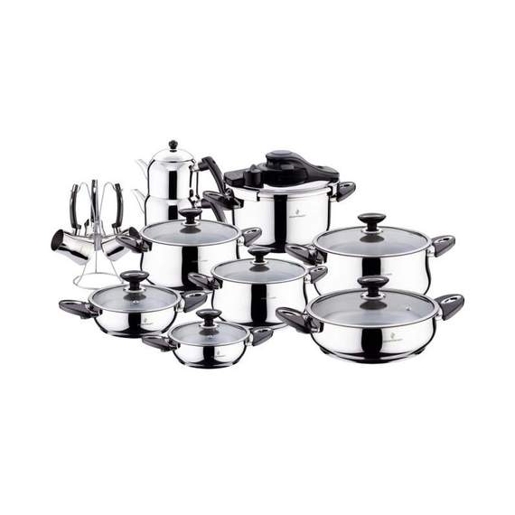 Sofram-ის უჟანგავი ფოლადის ქვაბების ნაკრები 12IN1