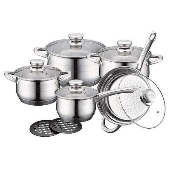 Royalty Line-ს უჟანგავი ფოლადის ქვაბების ნაკრები RL-1232