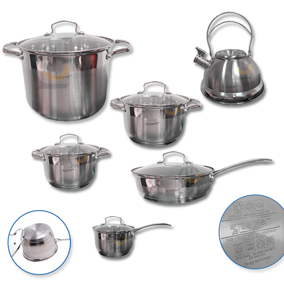 ZEPTER-ის ქვაბების ნაკრები ZP 4333 12 PCS