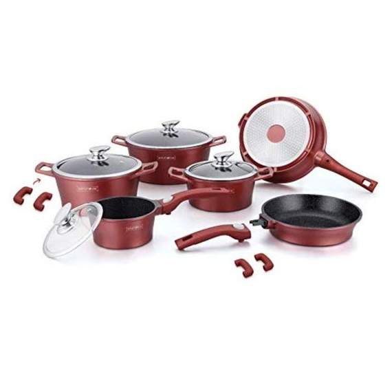 Royalty Line-ს გრანიტის ქვაბების ნაკრები RS_ES2014 RED