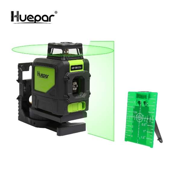 Huepar-ის ლაზერული თარაზო 3D 3x360° მწვანე ნათებით 6908215161188