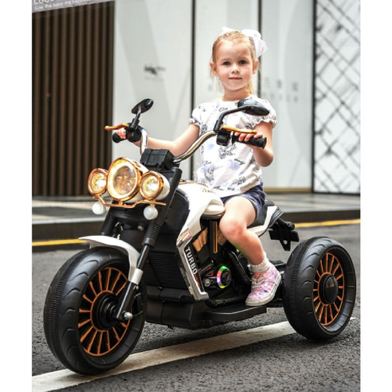 ბავშვის ელექტრო მოტოციკლი GOLDEN CHILD 2388W, ფერი: თეთრი