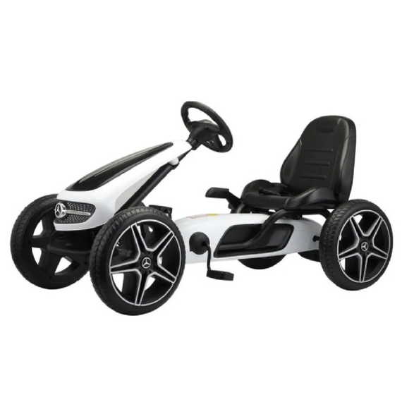 ბავშვთა პედლებიანი რკინის კარტინგი N123BW, ფერი: თეთრი