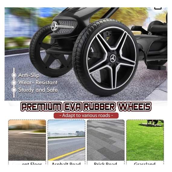 ბავშვთა პედლებიანი რკინის კარტინგი N123B, ფერი: შავი, 4 image