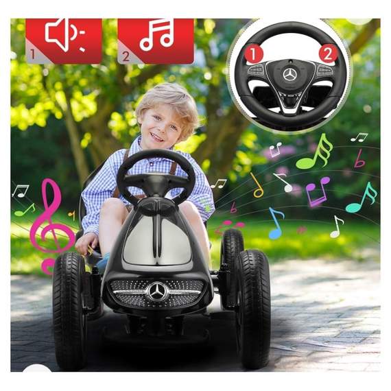 ბავშვთა პედლებიანი რკინის კარტინგი N123B, ფერი: შავი, 6 image