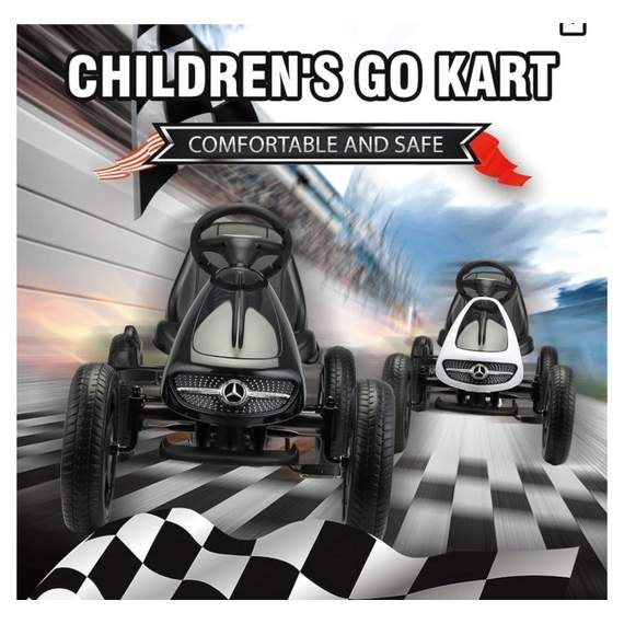 ბავშვთა პედლებიანი რკინის კარტინგი N123B, ფერი: შავი, 5 image