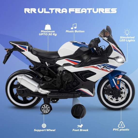 ბავშვის ელექტრო მოტოციკლი GOLDEN CHILD 919W, ფერი: თეთრი, 5 image